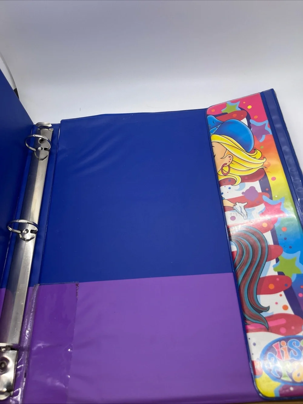 Vintage Lisa Frank Zip 3 Ring Binder Cowgirl Western Horse American Flag 90s Y2K